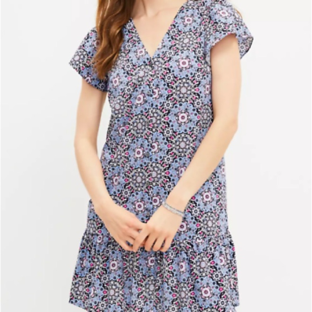 LOFT Multicolor floral dress